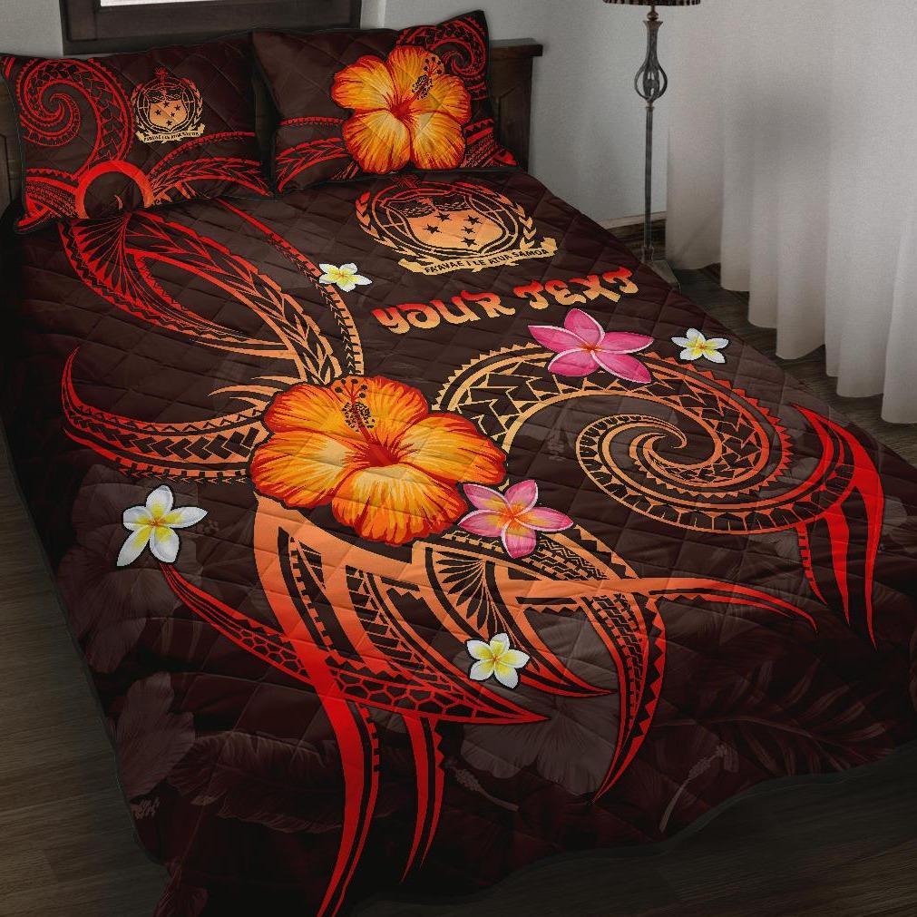 Polynesian Hawaii Personalised Quilt Bed Set - Legend of Samoa (Red) Red - Polynesian Pride