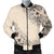 New Caledonia Men's Bomber Jacket - The Beige Hibiscus - Polynesian Pride