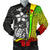 Yap Micronesia Men's Bomber Jackets Reggae - Turtle With Hook Reggae - Polynesian Pride