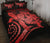 Hawaii Turtle Hibiscus Polynesian Vintage Quilt Bed Set - Red - Polynesian Pride