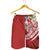 Tahiti Polynesian Men's Shorts - Summer Plumeria (Red) - Polynesian Pride