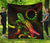 Cook Islands Polynesian Premium Quilt - Turtle With Blooming Hibiscus Reggae - Polynesian Pride