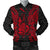 New Caledonia Polynesian Men's Bomber Jacket Map Red Red - Polynesian Pride