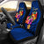 Tonga Polynesian Car Seat Covers - Floral With Seal Blue Universal Fit Blue - Polynesian Pride