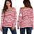 Polynesian Women's Off Shoulder Sweater 09 Red - Polynesian Pride