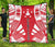 Austral Islands Premium Quilt - Austral Islands Flag Polynesian White Tattoo (Red) - Polynesian Pride