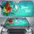 Yap State Auto Sun Shade - Tropical Flowers Style Auto Sun Shade - Yap State Universal Fit Green - Polynesian Pride