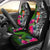 Fiji Car Seat Covers - Turtle Plumeria Banana Leaf Universal Fit Black - Polynesian Pride