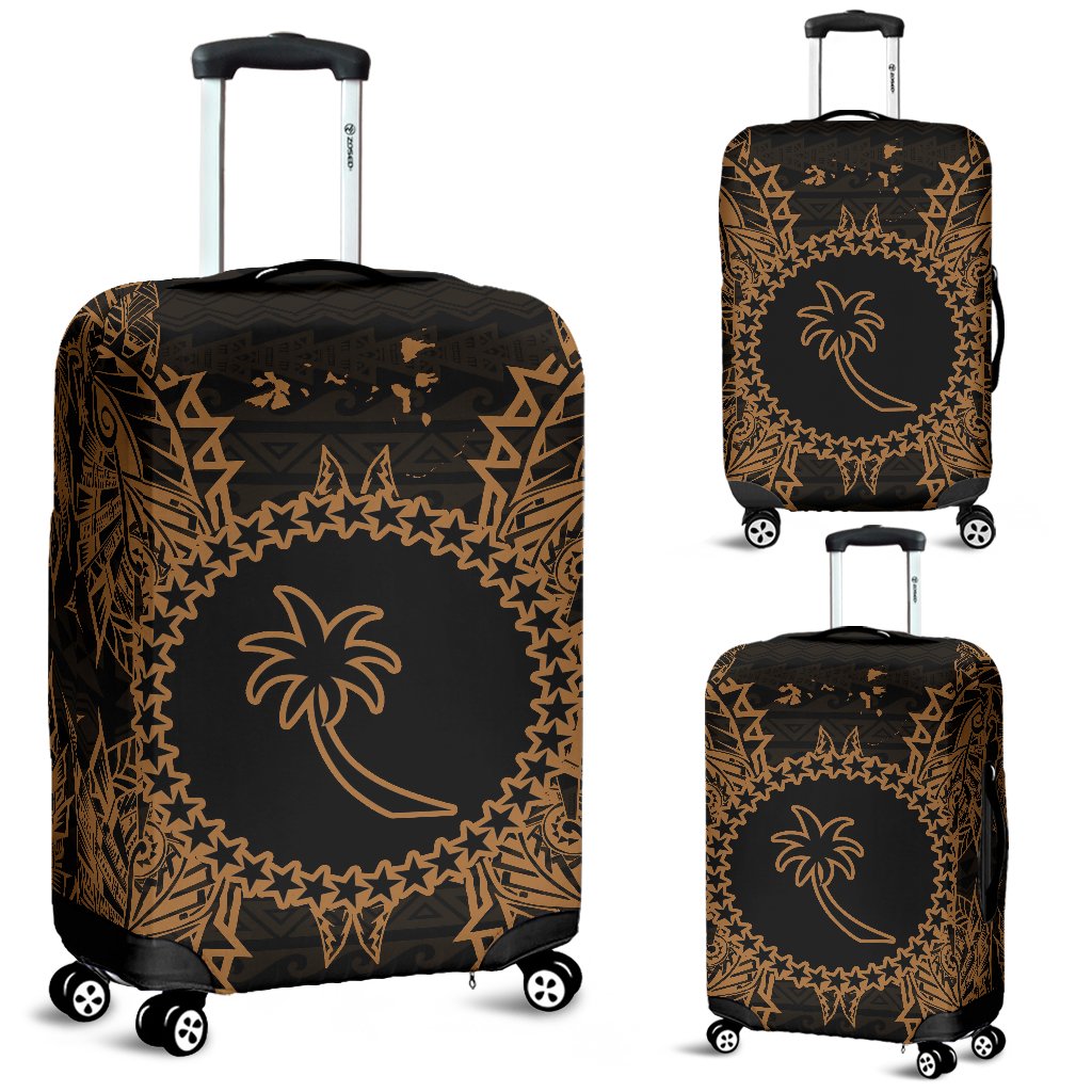 Chuuk Polynesian Luggage Covers Map Gold Gold - Polynesian Pride