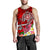 American Samoa Polynesian Men's Tank Top - Turtle Plumeria (Red) - Polynesian Pride