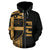 Fiji Polynesian Tapa Zip up Hoodie Yellow Line - Polynesian Pride