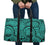 Polynesian Maori Lauhala Turquoise Hawaii Travel Bag Travel Bag One size Turquoise - Polynesian Pride