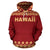 Hawaii All Over Hoodie Polynesian Turtle Red - Polynesian Pride