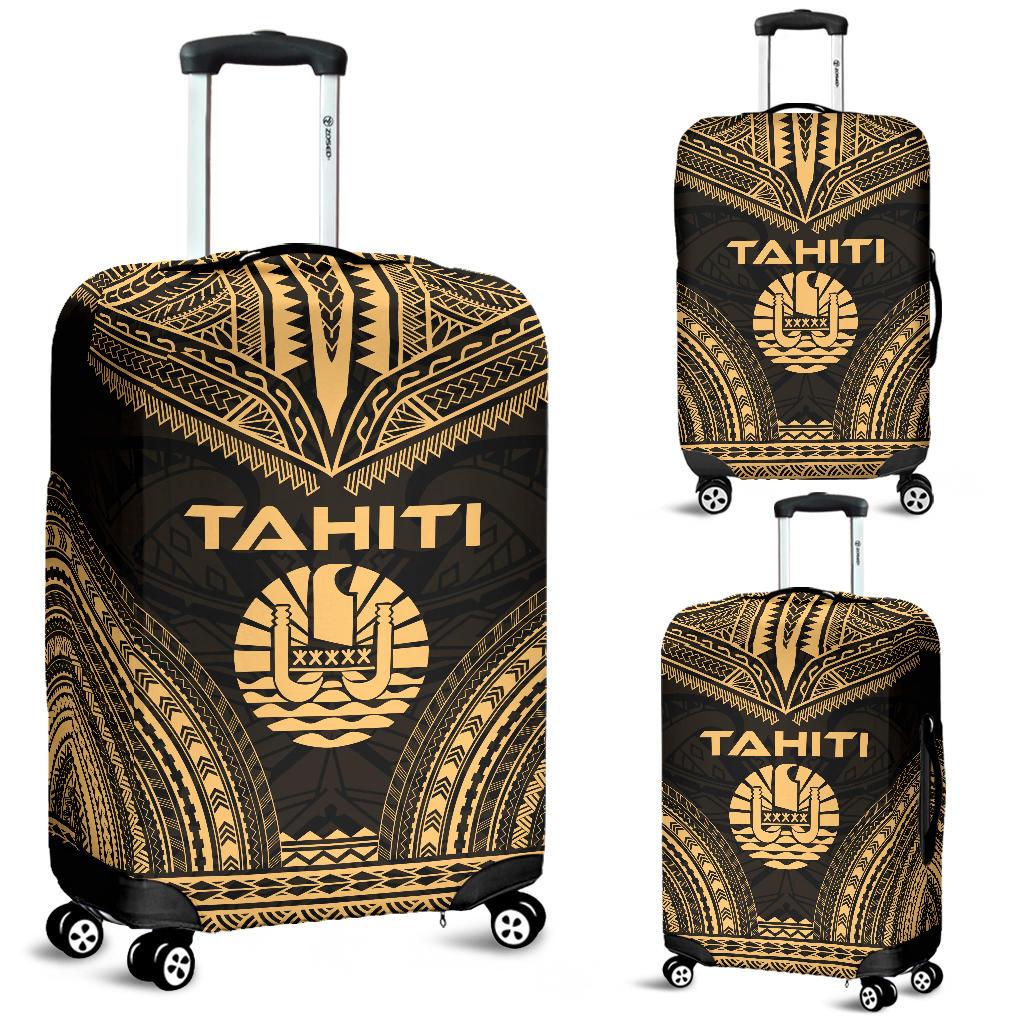 Tahiti Polynesian Chief Luggage Cover - Gold Version Gold - Polynesian Pride