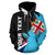 Fiji Custom All Over Zip up Hoodie Wrap Style - Polynesian Pride