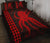 Hawaii Octopus KaKau Polynesian Quilt Bed Set - Red - Polynesian Pride