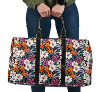 Hawaii Seamless Exotic Pattern With Tropical Leaves Flowers Hawaii Travel Bag Travel Bag One size Black - Polynesian Pride