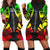 American Samoa Hoodie Dress - Polynesian Tattoo Reggae Reggae - Polynesian Pride