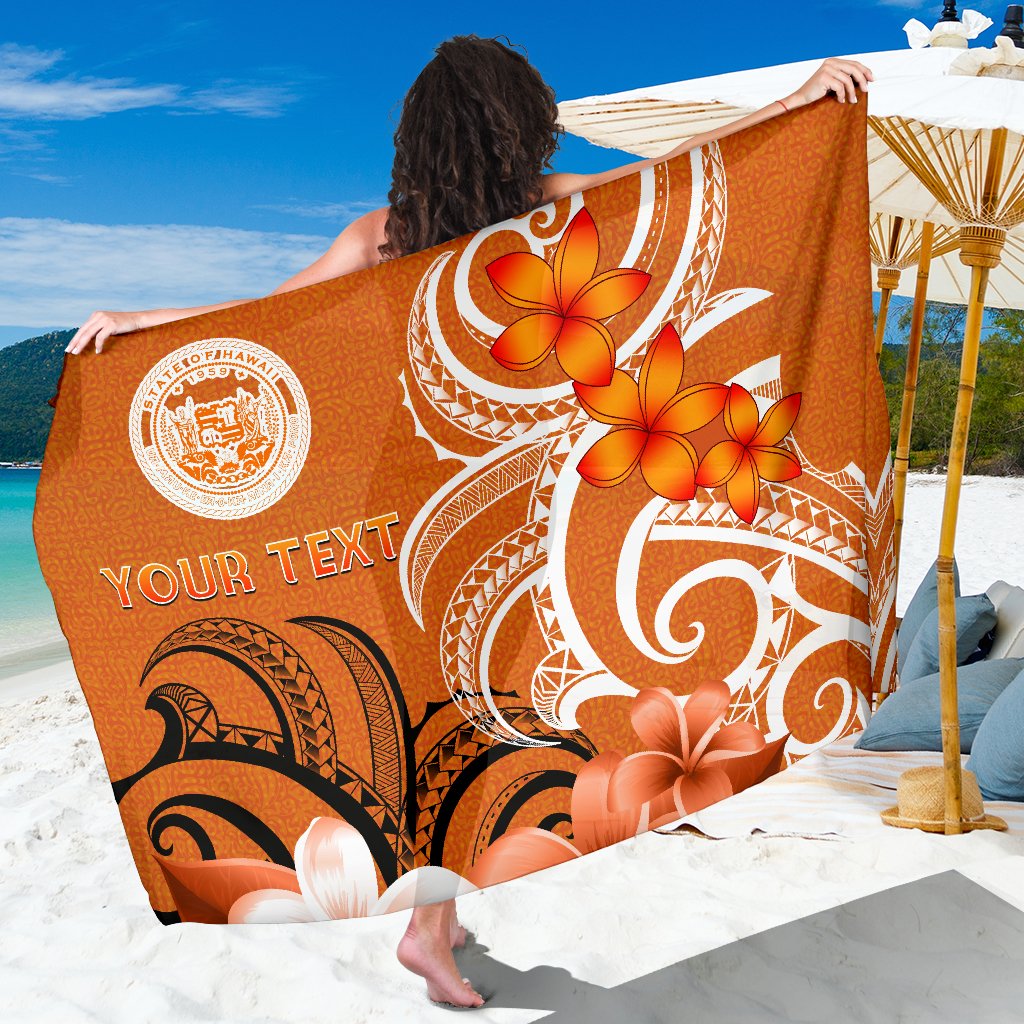 Custom Hawaii Personalised Sarong - Hawaii Seal Hawaiian Spirit One Style One Size Orange - Polynesian Pride