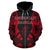 American Samoa All Over Zip up Hoodie Tattoo Red Version - Polynesian Pride