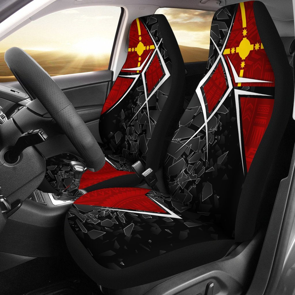 Rotuma Polynesian Car Seat Covers - Rotuman Flag Universal Fit Red - Polynesian Pride