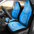 Palau Custom Personalised Car Seat Cover - Palau Seal Polynesian Chief Tattoo Blue Version Universal Fit Blue - Polynesian Pride