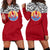 Tahiti Women's Hoodie Dress - Polynesian Design Red - Polynesian Pride