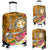 Tonga Custom Personalised Luggage Covers - Turtle Plumeria (Gold) - Polynesian Pride