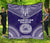 American Samoa Premium Quilt - American Samoa Seal Polynesian Chief Dark Blue Version Blue - Polynesian Pride