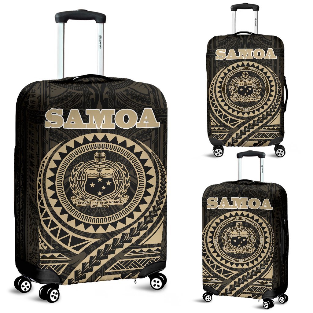 Samoa Polynesian Luggage Cover A7 Black - Polynesian Pride