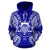 Tuvalu Polynesian ll Over Hoodie Map Blue - Polynesian Pride