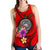 American Samoa Custom Personalised Polynesian Women's Racerback Tank - Floral With Seal Red - Polynesian Pride