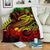 Hawaii Polynesian Premium Blanket - Kanaka Maoli Reggae Shark Polynesian Tattoo White - Polynesian Pride