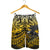 Samoa Polynesian Men's Shorts - Eagle Tribal Pattern Yellow - Polynesian Pride