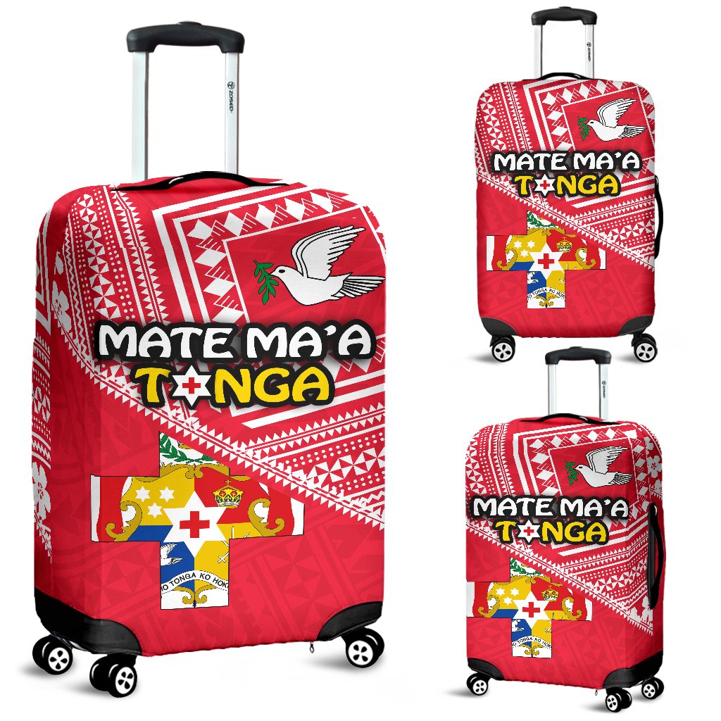 Mate Ma'a Tonga Luggage Covers Coat Of Arms Red - Polynesian Pride