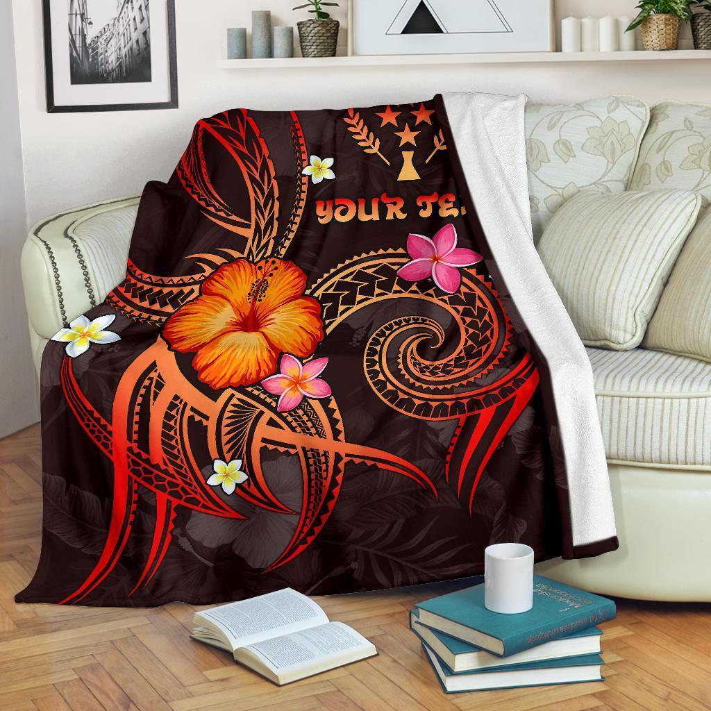 Kosrae Polynesian Personalised Premium Blanket - Legend of Kosrae (Red) White - Polynesian Pride