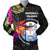 Marshall Islands Men's Bomber Jacket - Hibiscus Polynesian Pattern Black - Polynesian Pride