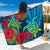 Hawaii Turtle Hibiscus Polynesian Sarong - Bana Style Sarong One Size Blue - Polynesian Pride