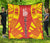 New Caledonia Premium Quilt - New Caledonia Coat Of Arms Polynesian Yellow Tattoo - Polynesian Pride