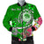 FSM Custom Personalised Men's Bomber Jacket - Turtle Plumeria (Green) Green - Polynesian Pride