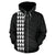 Polynesian Kakau Anchor Hibiscus Hawaii Zip Hoodie White - Polynesian Pride