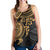 American Samoa Polynesian Women's Racerback Tank - Gold Turtle - Polynesian Pride