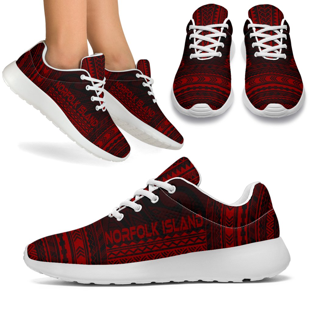 Norfolk Island Sporty Sneakers - Polynesian Chief Red Version White - Polynesian Pride