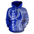 Pohnpei Polynesian Custom Zip up Hoodie Coconut Blue - Polynesian Pride