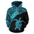 Hawaii Hoodie Turtle Mermaid Polynesian Tattoo Blue Version - Polynesian Pride