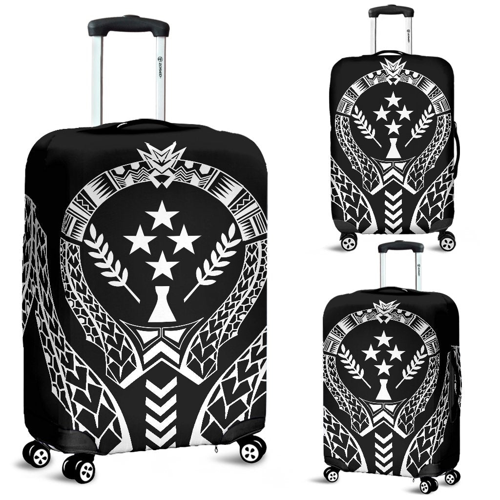 Kosrae Luggage Cover - Micronesian Tribal Black - Polynesian Pride