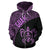 Guam Hoodie Guam Coat of Arm In Turtle Polynesian Tattoo Purple - Polynesian Pride