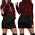 Yap Women Hoodie Dress - Yap Coat Of Arms Polynesian Red Black Red - Polynesian Pride