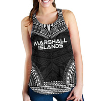 Marshall Islands Women's Racerback Tank - Polynesian Chief Black Version Black - Polynesian Pride