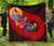 Tahiti Premium Quilt - Polynesian Hook And Hibiscus (Red) - Polynesian Pride